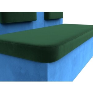 Кухонный прямой диван АртМебель Маккон 2-х местный велюр зеленый/голубой Маккон 2-х местный велюр зеленый/голубой - фото 3