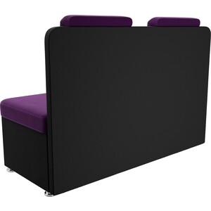 Кухонный прямой диван АртМебель Маккон 2-х местный микровельвет фиолетовый/черный Маккон 2-х местный микровельвет фиолетовый/черный - фото 5