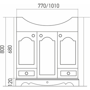 фото Тумба с раковиной mixline прованс 105 белая (0904195395982 + 4640021060926)