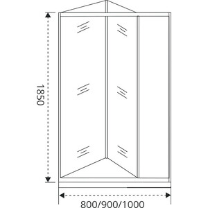 Душевая дверь Good Door Infinity SD 80х185 матовая Grape, хром (SD-80-G-CH) от Техпорт