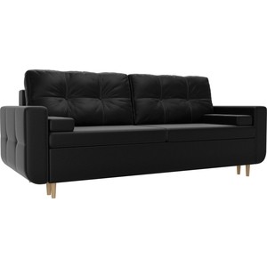 фото Прямой диван лига диванов кэдмон экокожа черный