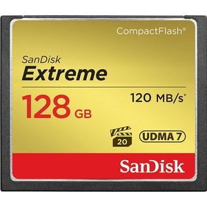 Фото - Карта памяти Sandisk Extreme CF 120MB/s, 85MB/s write, UDMA7, 128GB (SDCFXSB-128G-G46) карта памяти sandisk canon extreme pro compactflash memory card 160 mb s 128gb