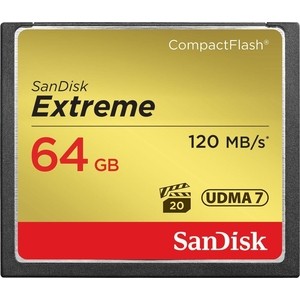Карта памяти Sandisk Extreme CF 120MB/s, 85MB/s write, UDMA7, 64GB (SDCFXSB-064G-G46) sandisk extreme pro compactflash 64gb sdcfxps 064g x46