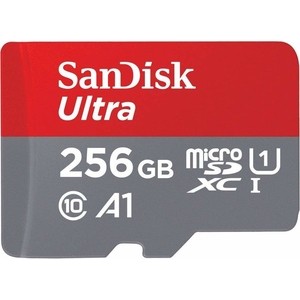 

Карта памяти Sandisk Ultra Android microSDXC 256GB + SD Adapter 100MB/s A1 Class 10 UHS-I (SDSQUAR-256G-GN6MA), Ultra Android microSDXC 256GB + SD Adapter 100MB/s A1 Class 10 UHS-I (SDSQUAR-256G-GN6MA)