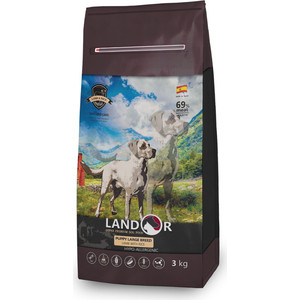 

Сухой корм LANDOR Puppy Large Breed Lamb with Rice гипоаллергенный с ягнёнком и рисом для щенков крупных пород 3 кг, Puppy Large Breed Lamb with Rice гипоаллергенный с ягнёнком и рисом для щенков крупных пород 3 кг