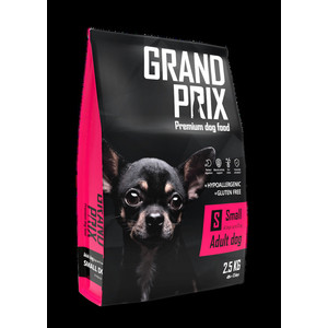 фото Сухой корм grand prix small adult dog hypoallergenic gluten free гипоаллергенный, без глютена с курицей для собак мелких пород 2,5кг