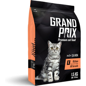 фото Сухой корм grand prix kitten salmon с лососем для котят 1,5кг