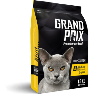 

Сухой корм Grand Prix Original Adult Cat Salmon с лососем для кошек 1,5кг, Original Adult Cat Salmon с лососем для кошек 1,5кг