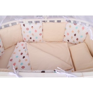 Комплект в кроватку AmaroBaby WB Premium 18 предметов (6+12 бортиков) ЭСКИМО (белый)