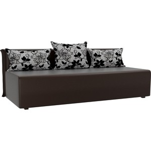 фото Прямой диван лига диванов кесада экокожа коричневый
