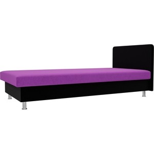 фото Кровать лига диванов мальта микровельвет фиолетовый/черный