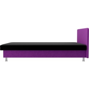 фото Кровать лига диванов мальта микровельвет черный/фиолетовый