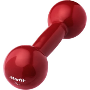 

Гантель Starfit виниловая DB-102 3 кг, темно-красный (1 шт.), виниловая DB-102 3 кг, темно-красный (1 шт.)
