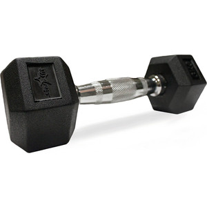 

Гантель Starfit обрезиненная DB-301 6 кг, черная, обрезиненная DB-301 6 кг, черная