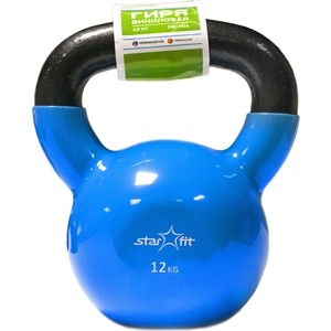 фото Гиря starfit виниловая db-401 12 кг, синяя