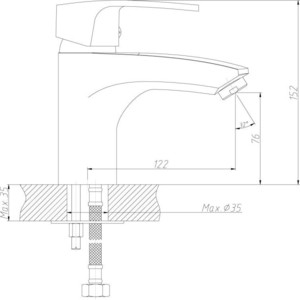 фото Смеситель для раковины decoroom с гигиеническим душем (dr67015)