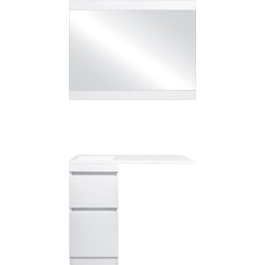 фото Мебель для ванной style line даллас люкс 38 (100l) напольная, под стиральную машину, с усиленным кронштейном, белая