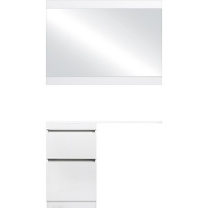 фото Мебель для ванной style line даллас люкс 48 (110l) напольная, под стиральную машину, с усиленным кронштейном, белая