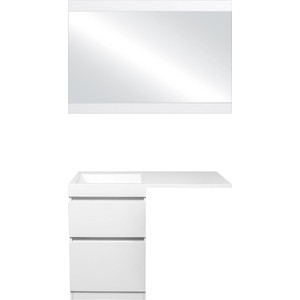 фото Мебель для ванной style line даллас люкс 53 (115l) напольная, под стиральную машину, с усиленным кронштейном, белая