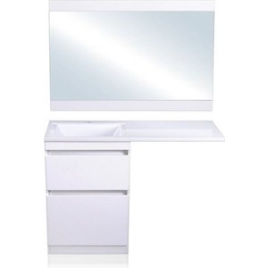 Мебель для ванной Style line Даллас Люкс 58 (120L) напольная, под стиральную машину, белая эмаль