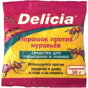 

Порошок Delicia от муравьёв, во влагостойком пакете, 30 г, от муравьёв, во влагостойком пакете, 30 г