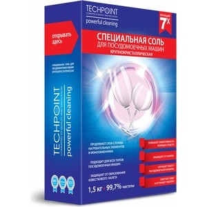 Соль для посудомоечной машины (ПММ) Techpoint Эко специальная, крупнокристаллическая 1,5 кг