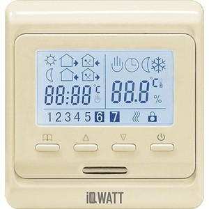 фото Терморегулятор программируемый iqwatt iq thermostat p (слоновая кость)
