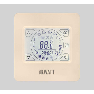 фото Терморегулятор программируемый iqwatt iq thermostat ts (слоновая кость) (сенсорный дисплей)