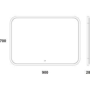 фото Зеркало edelform универсальное 100x70 с подсветкой (zlp244)