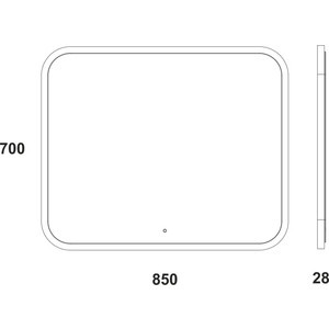фото Зеркало edelform универсальное 85x70 с подсветкой (zlp580)