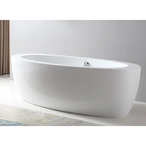 Акриловая ванна Abber 185x91 отдельностоящая (AB9206) ванна из литого мрамора greenstone arianna 180х80 на ножках