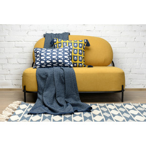 фото Чехол для подушки с принтом twirl темно-синего цвета 30х50 tkano cuts&pieces (tk18-cc0005)