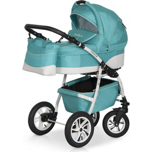 

Коляска Riko MODUS 18 11 белый-бирюзовый, MODUS 18 11 белый-бирюзовый