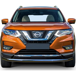 фото Защита переднего бампера d57 rival для nissan x-trail t32 рестайлинг (2018-н.в.), r.4125.002