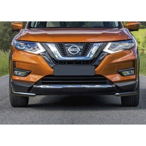 фото Защита переднего бампера d42 уголки rival для nissan x-trail t32 рестайлинг (2018-н.в.), 2 части, r.4125.003