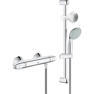 фото Термостат для душа grohe grohtherm с душевым гарнитуром, хром (34588000)