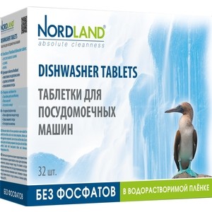 

Таблетки для посудомоечной машины (ПММ) Nordland без фосфатов 32 шт по 20 г, без фосфатов 32 шт по 20 г