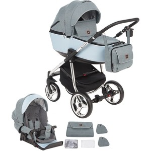 

Коляска 2 в 1 Adamex BARCELONA Special Edition кожа голубая+синий BR-445 GL001032978, BARCELONA Special Edition кожа голубая+синий BR-445 GL001032978