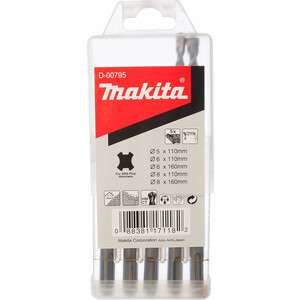 Набор буров SDS-Plus Makita 5.0-8.0мм 5шт (D-00795)