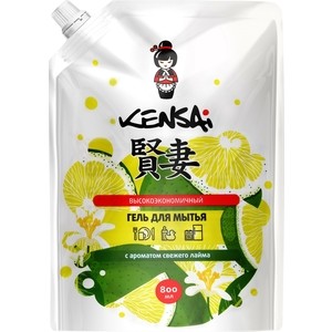 

Гель для мытья посуды и детских принадлежностей KENSAI высокоэкономичный, с ароматом лайма, мягкая упаковка, 800 мл, высокоэкономичный, с ароматом лайма, мягкая упаковка, 800 мл