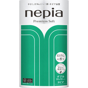 

Туалетная бумага NEPIA Premium Soft с ароматом мыла 2 слоя 12 рулонов, Premium Soft с ароматом мыла 2 слоя 12 рулонов