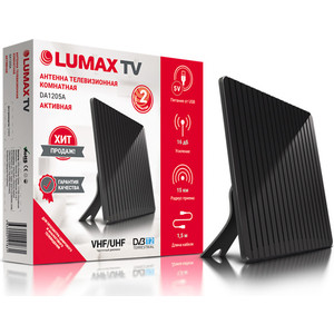 

Антенна телевизионная Lumax DA1205A (комнатная, активная, 16,5 дБ), DA1205A (комнатная, активная, 16,5 дБ)