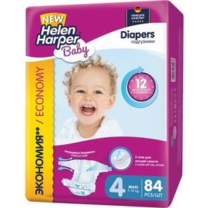 Подгузники Helen Harper Baby размер 4 Maxi (7-14 кг) 84 шт 5411416-031567