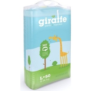 

Подгузники трусики LOVULAR GIRAFFE 9-14 кг 50 шт (L) 5060434-290496, GIRAFFE 9-14 кг 50 шт (L) 5060434-290496
