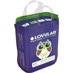 

Подгузники трусики ночные LOVULAR 9-14 кг 19 шт (L) 5060434-290533, 9-14 кг 19 шт (L) 5060434-290533