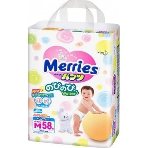 

Трусики Merries M (6-11 кг) 58 шт 4901301-230591, M (6-11 кг) 58 шт 4901301-230591