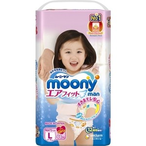 

Трусики для девочек Moony MAN L (9-14 кг) 44 шт NEW 4903111-273409, MAN L (9-14 кг) 44 шт NEW 4903111-273409