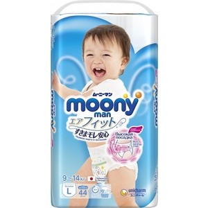 

Трусики для мальчиков Moony MAN L (9-14 кг) 44 шт NEW 4903111-273379, MAN L (9-14 кг) 44 шт NEW 4903111-273379