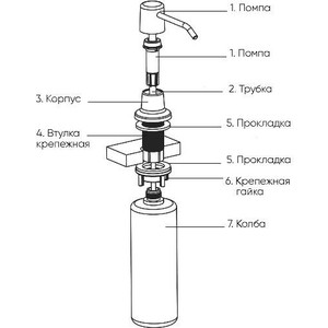 Дозатор для моющих средств Ulgran U-01 белый (U-01-331)