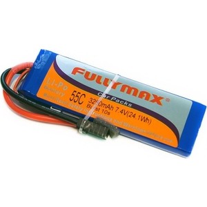 Аккумулятор Fullymax LiPo 7.4V 2S 55C 3250mAh - FB3300-55C-7.4V-WB